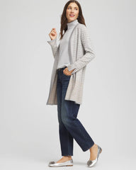 Metallic Herringbone Cardigan Gray - Chico's