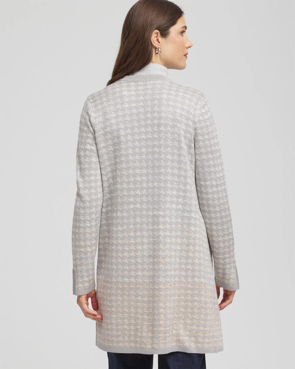 Metallic Herringbone Cardigan Gray - Chico's