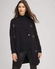 Rhinestone Embellished Cardigan Black - Chico's