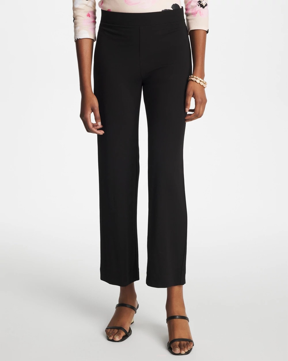 Matte Jersey Cropped Pants Black - Chico's