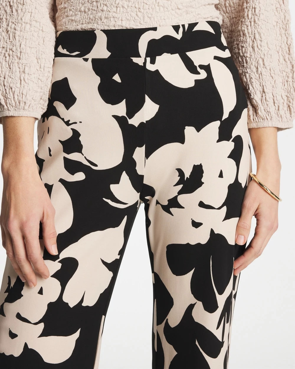 Shadow Blossom Matte Jersey Pants Black - Chico's