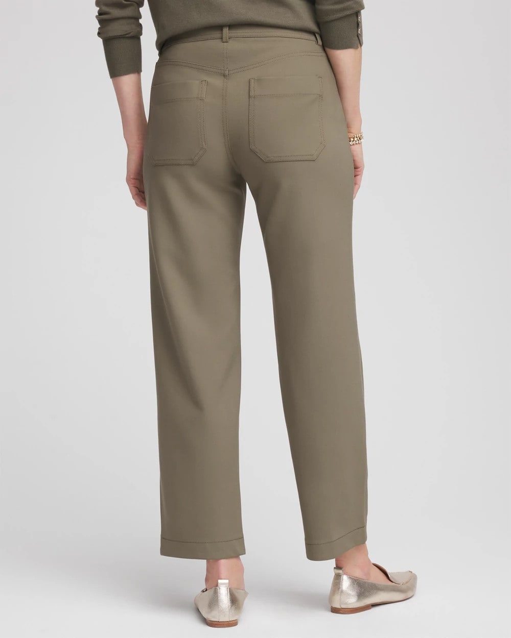 Petite Bi-Stretch Straight Ankle Pants Nettle Leaf - Chico's