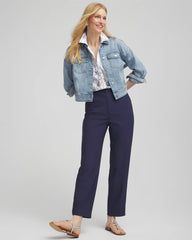 Fly Front Ankle Pants Passport Blue - Chico's
