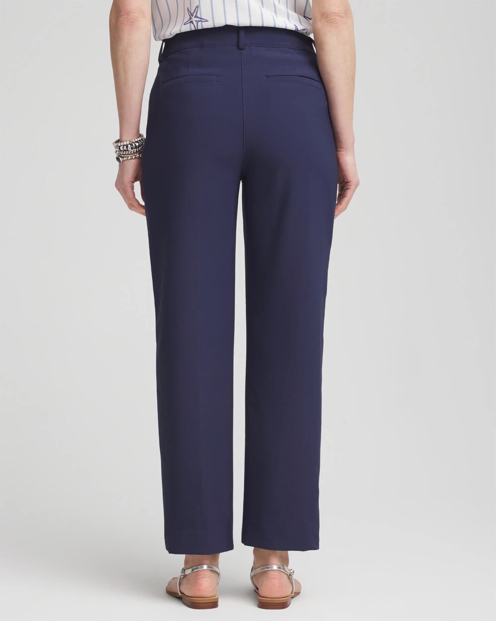 Fly Front Ankle Pants Passport Blue - Chico's
