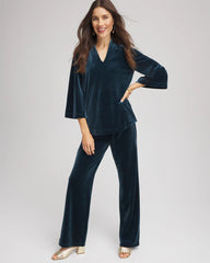Travelers™ Velvet No Tummy Pants Teal Shadow - Chico's