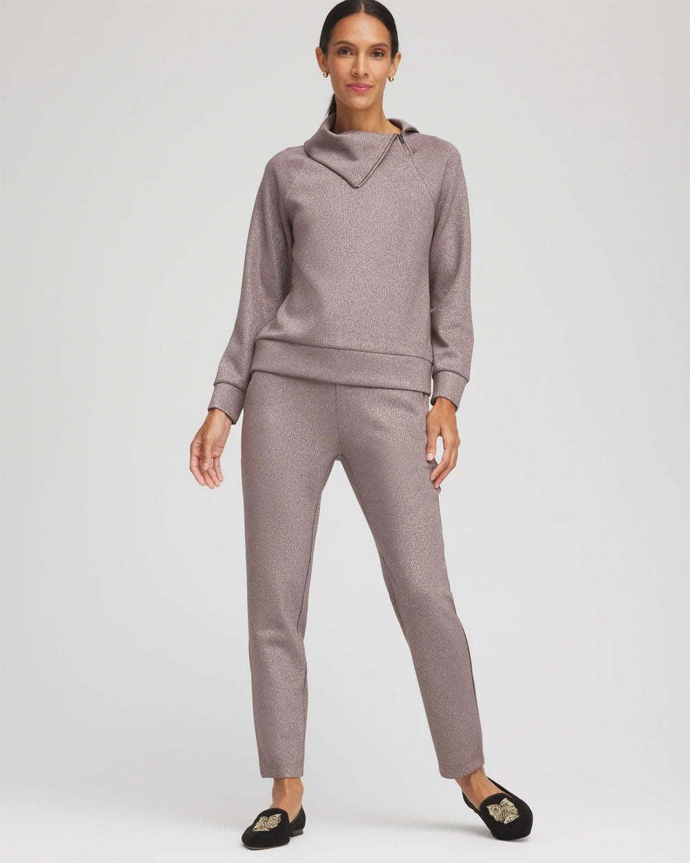 Zenergy® Sparkle Tapered Ankle Pants Walnut - Chico's