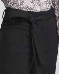 Belted Twill Utility Cropped Pants Black - Chico's