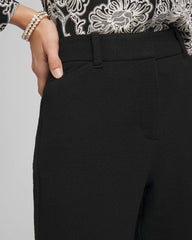 Matelassé Slim Tapered Ankle Pants Black - Chico's