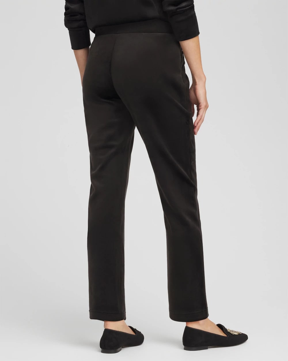 Zenergy® Velour Tapered Ankle Pants Black - Chico's