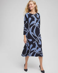 Travelers™ Abstract Midi Dress Travelers India Ink - Chico's