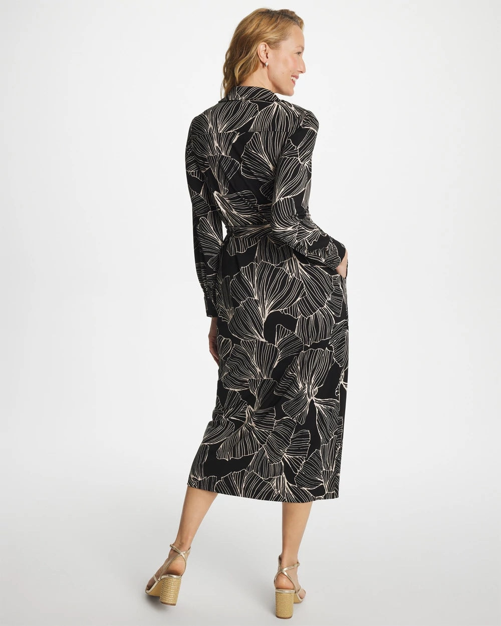 Printed Knit Shirtdress Black - Chico's
