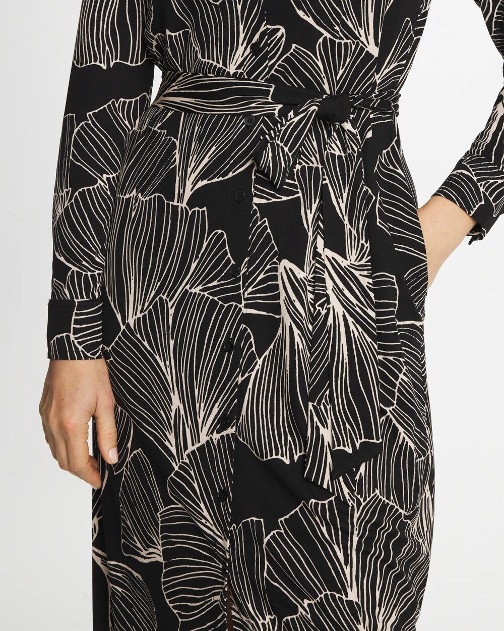 Printed Knit Shirtdress Black - Chico's