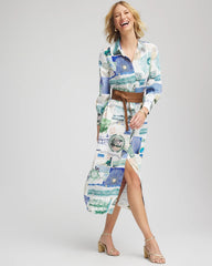 Port Call Maxi Shirtdress Ecru - Chico's
