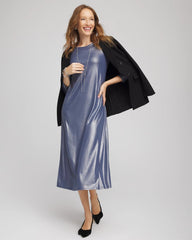 Foiled Jersey Knit Maxi Dress Indigo Sky - Chico's