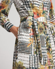 Artisanal Floral Print  Maxi Shirtdress Ecru - Chico's