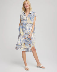Floral Patchwork Short Shirtdress Ecru - Chico's