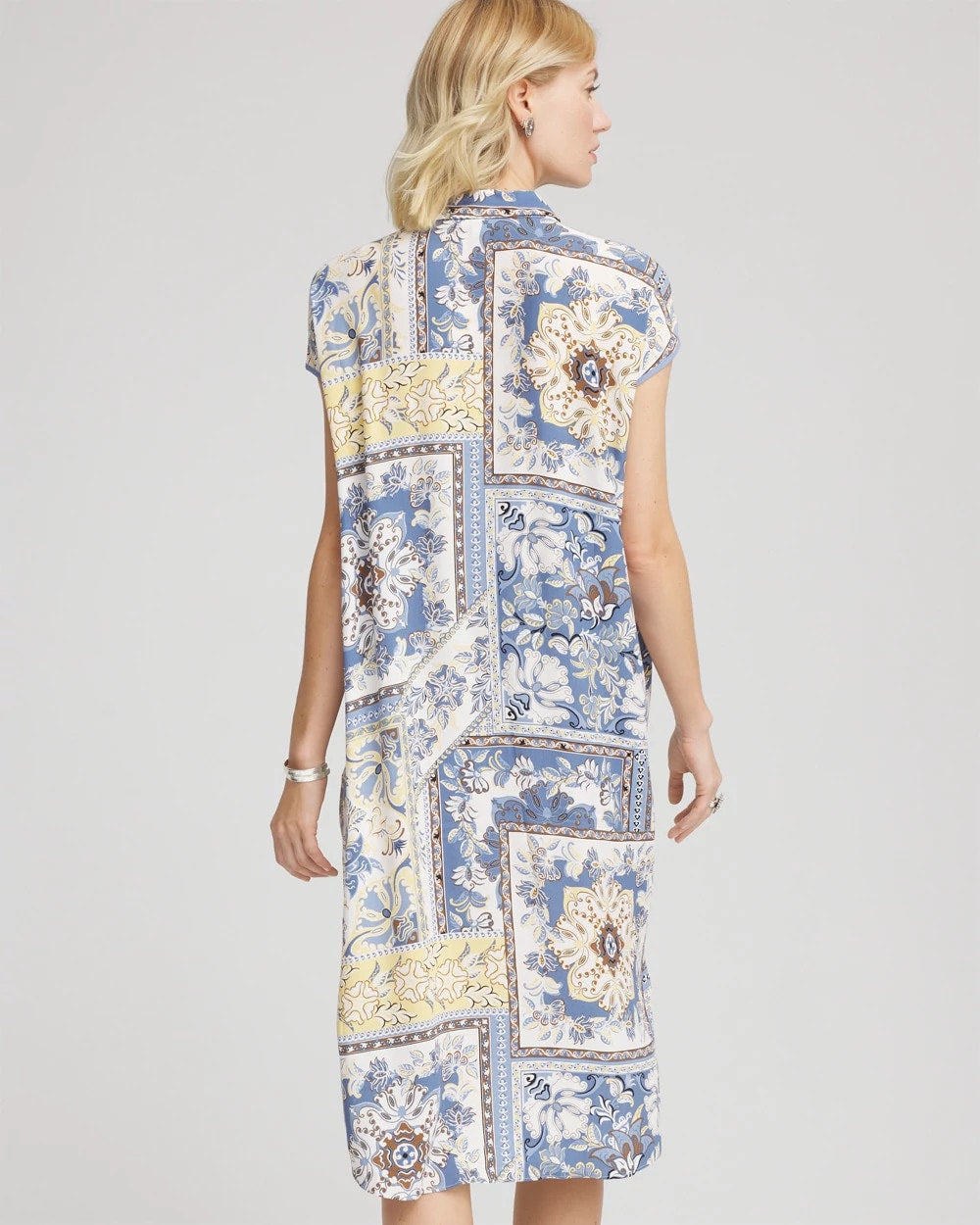 Floral Patchwork Short Shirtdress Ecru - Chico's