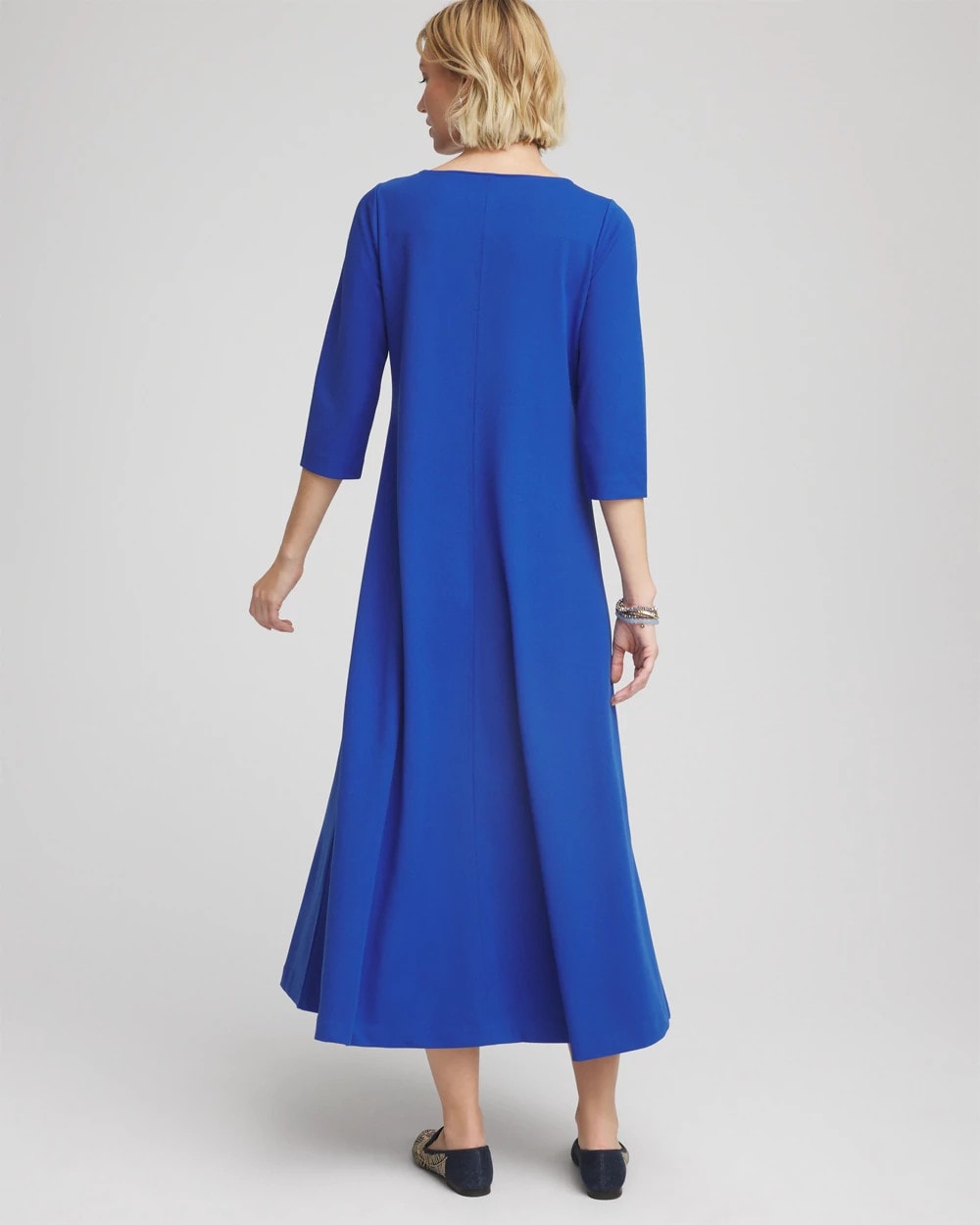 Seamed Crepe Maxi Dress Cobalt Stone - Chico's