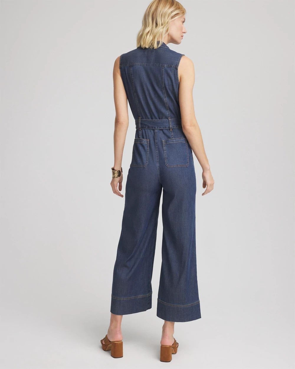 Denim Wide-Leg Jumpsuit Biscayne Blue - Chico's