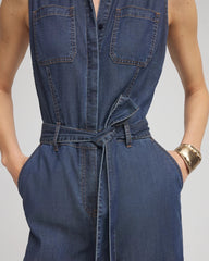 Denim Wide-Leg Jumpsuit Biscayne Blue - Chico's