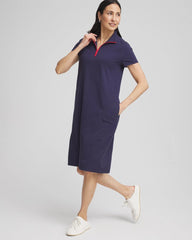 Zenergy® UPF Half-Zip Dress Passport Blue - Chico's