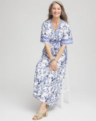 Surplice Matte Satin Maxi Dress Alabaster - Chico's
