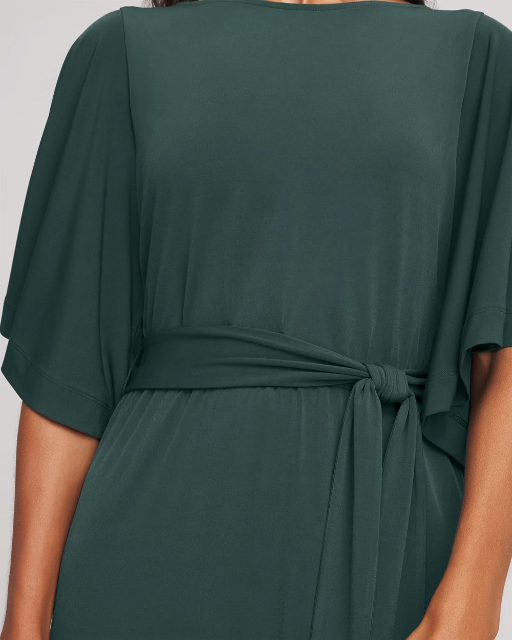 Belted Flutter-Sleeve Maxi Dress Darkest Spruce - Chico's