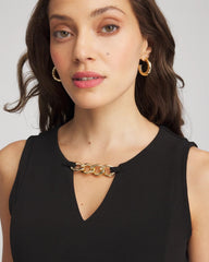 Travelers™ Jersey Knit Chain-Trim Jumpsuit Black - Chico's