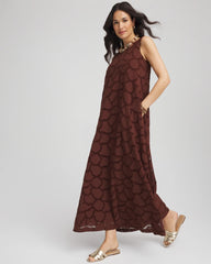 Eyelet Cutout Maxi Tank Dress Cacao - Chico's