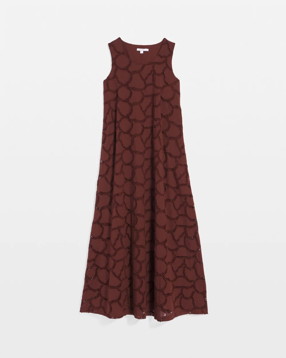Eyelet Cutout Maxi Tank Dress Cacao - Chico's