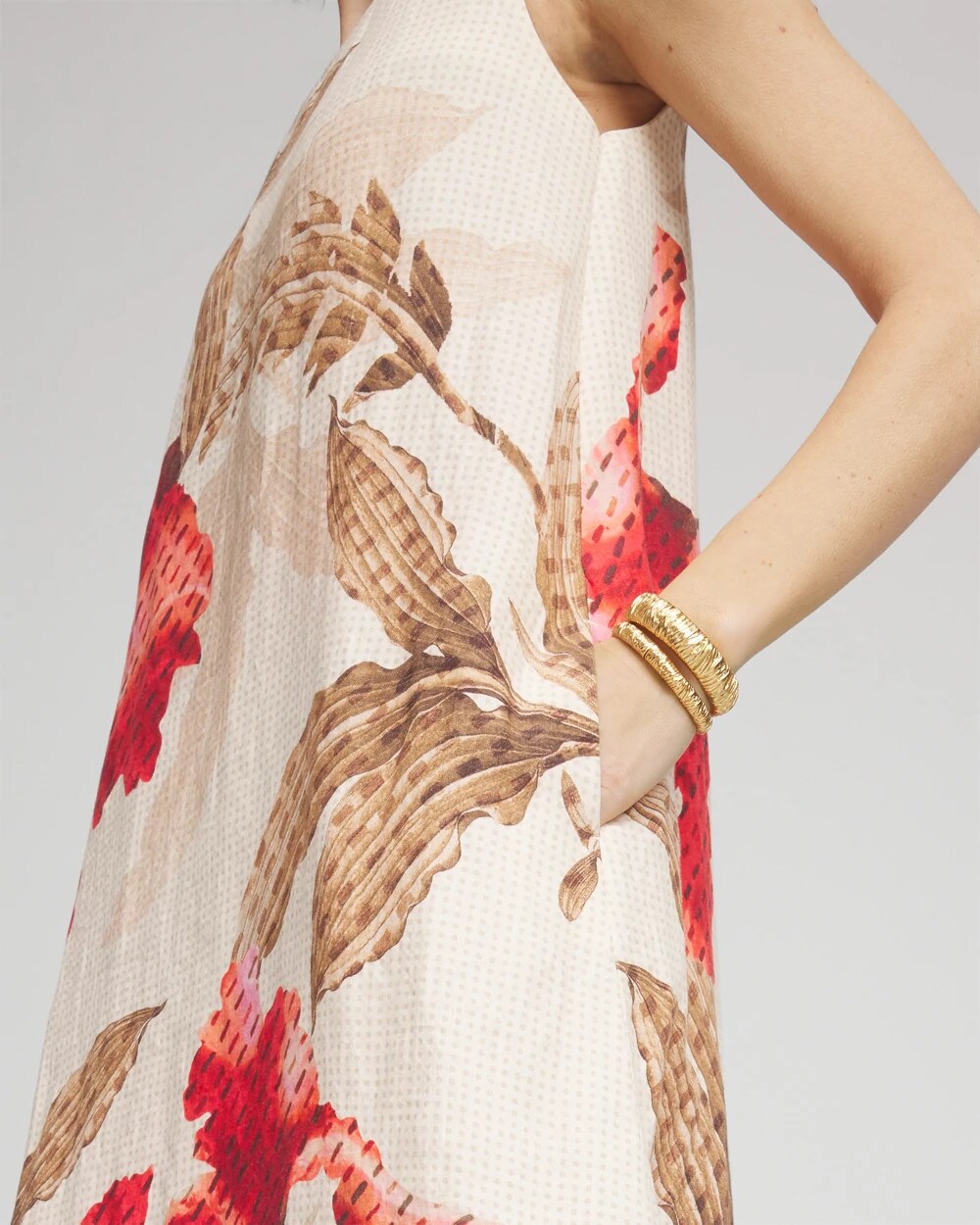Floral Tank Linen Maxi Dress Multi - Chico's