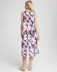 Zenergy® Floral Palms Lightweight Midi Dress Violet Aura - Chico's