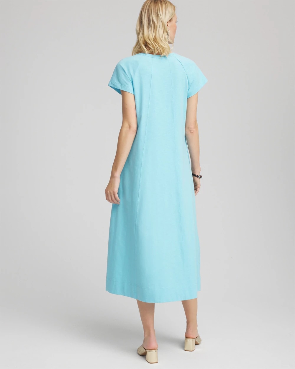 Short-Sleeved Maxi Dress Paradiso Blue - Chico's