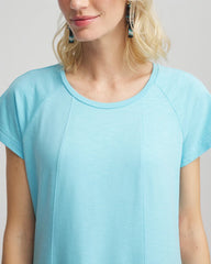 Short-Sleeved Maxi Dress Paradiso Blue - Chico's