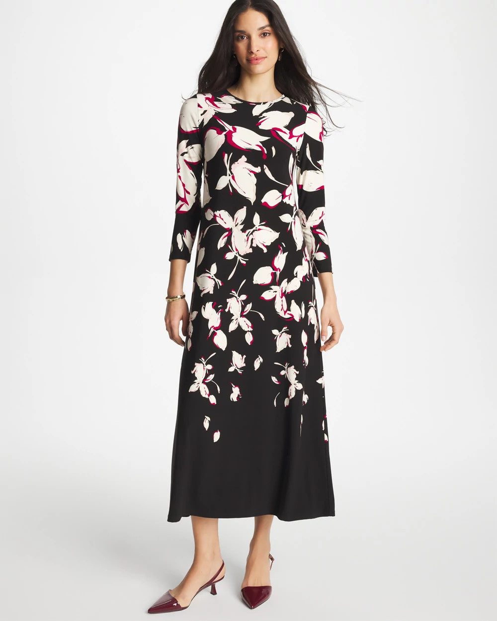 Column Knit Maxi Dress Black - Chico's