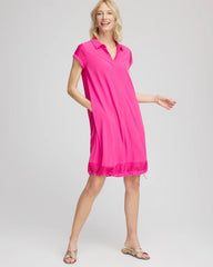 Zenergy® UPF Mesh-Trim Bungee Dress Crushed Berries - Chico's