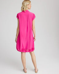 Zenergy® UPF Mesh-Trim Bungee Dress Crushed Berries - Chico's