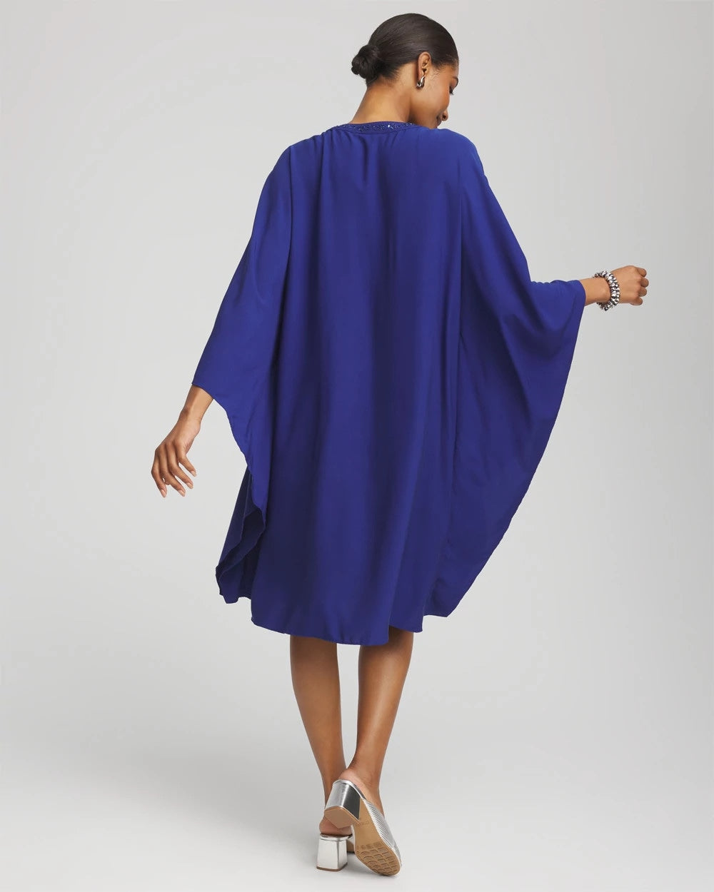 Embellished Kaftan Dress Blue Casa - Chico's