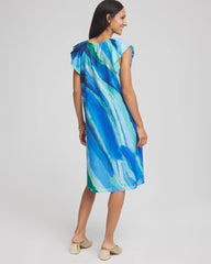 Cotton-Silk Voile Popover Dress Multi - Chico's