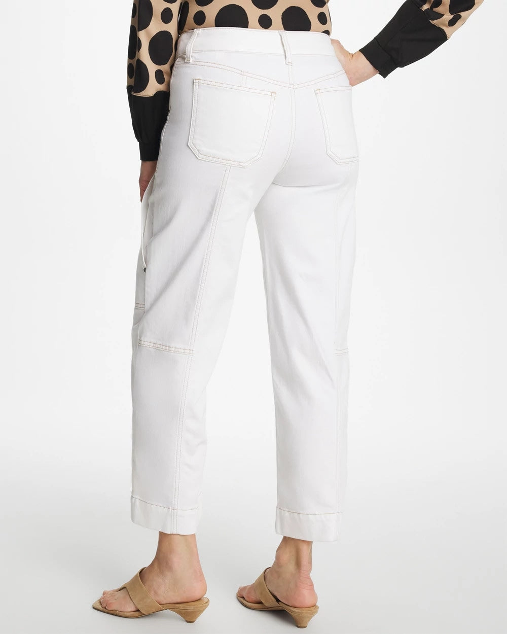 Utility Wide Pull-On Crop Jeans Alabaster - Chico's