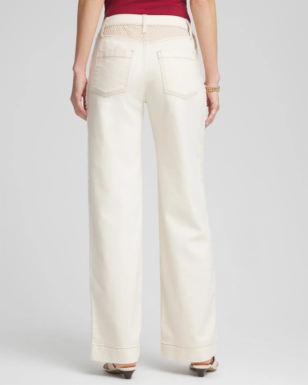 Sea Salt High-Rise Frayed Jeans Natural Seeded - Chico's