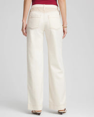 Sea Salt High-Rise Frayed Jeans Natural Seeded - Chico's