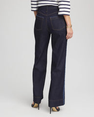 Frayed High-Rise Wide-Leg Jeans Cedar Rinse - Chico's