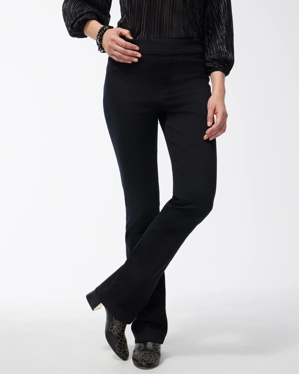 Black Pull-on Bootcut Jeggings Black - Chico's