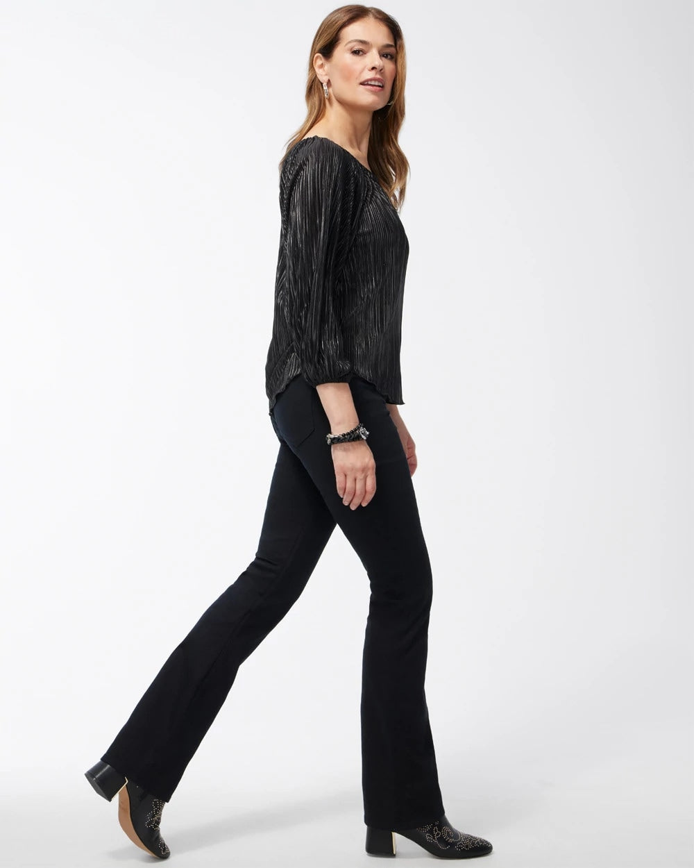 Black Pull-on Bootcut Jeggings Black - Chico's