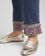 Embellished Pull-On Slim Ankle Jeggings Buttercup Indigo - Chico's