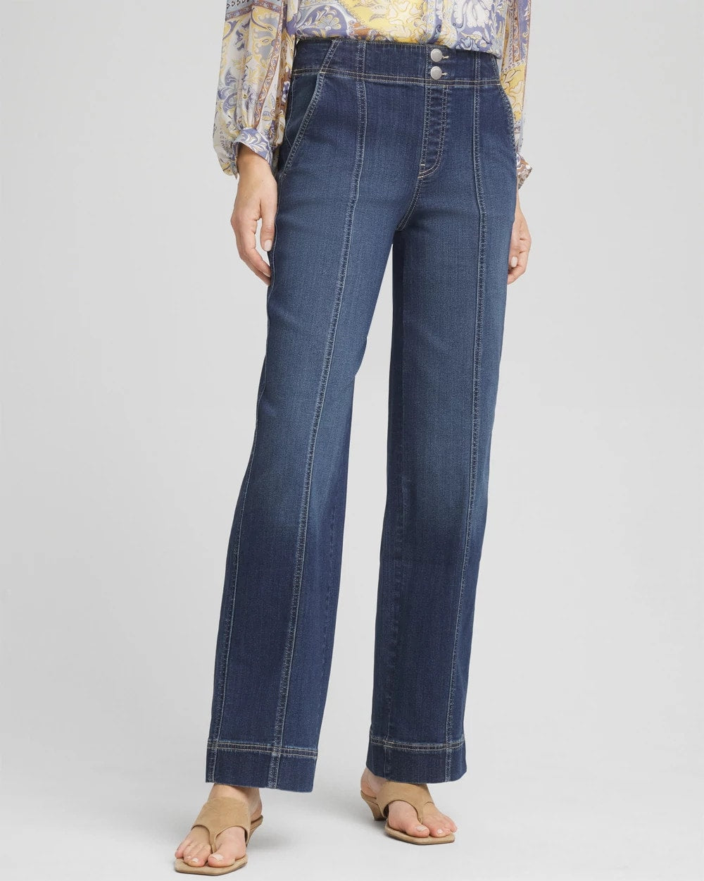 Pull-On Wide-Leg Jeans Alora Indigo - Chico's