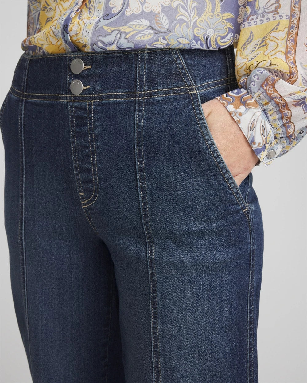 Pull-On Wide-Leg Jeans Alora Indigo - Chico's