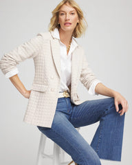 Textured Knit Blazer Smokey Taupe - Chico's
