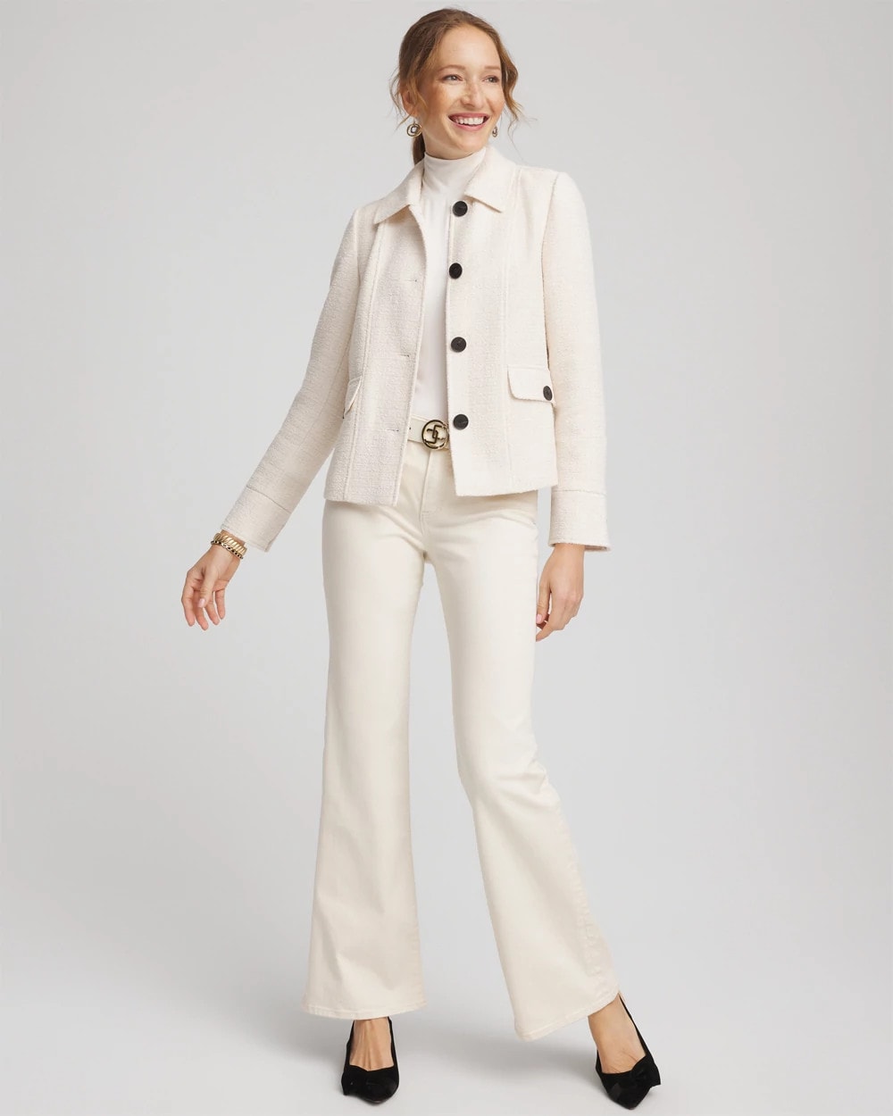 Bouclé Chore Jacket English Cream - Chico's